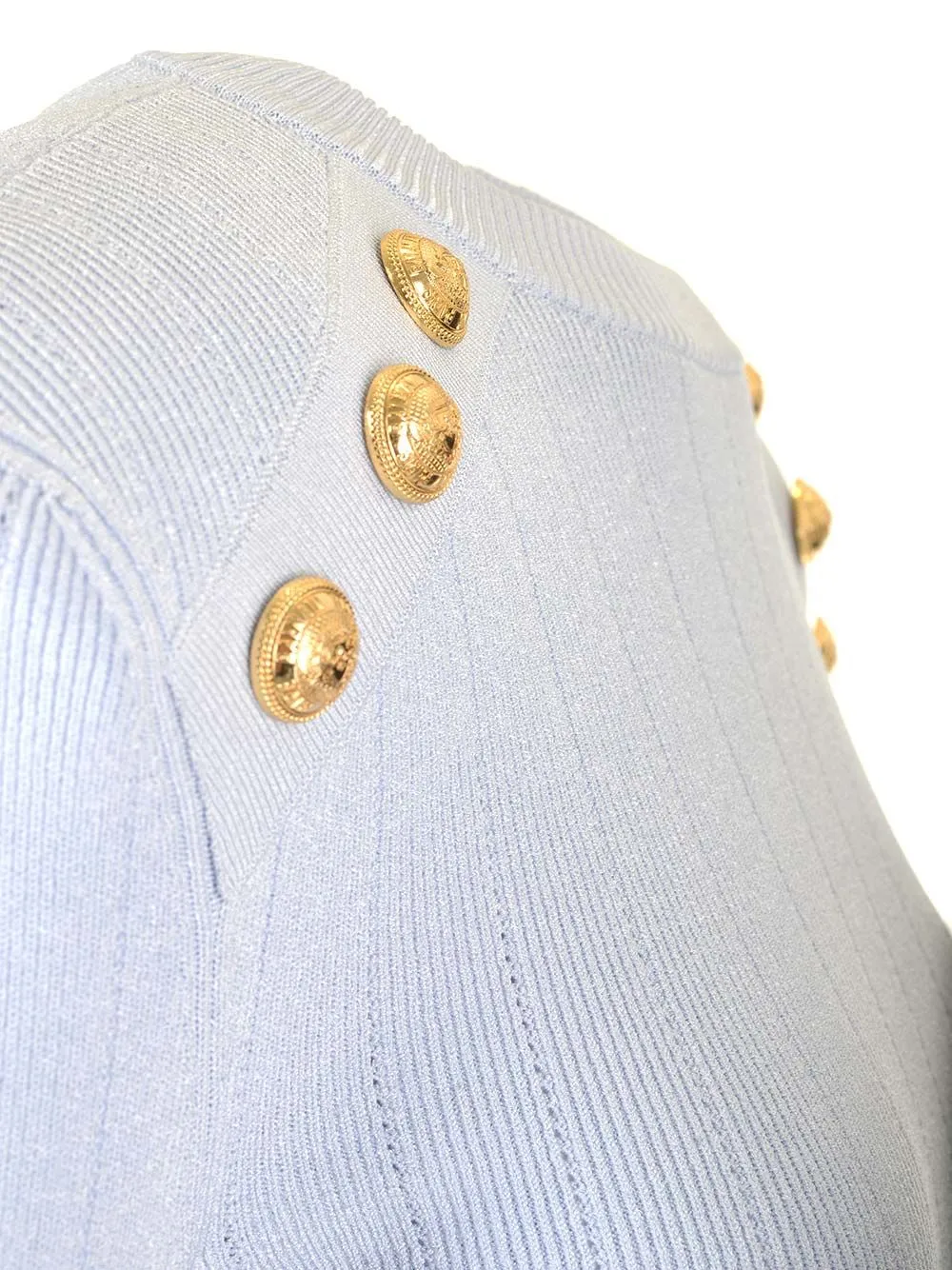 Button Embellished Knitted Jumper