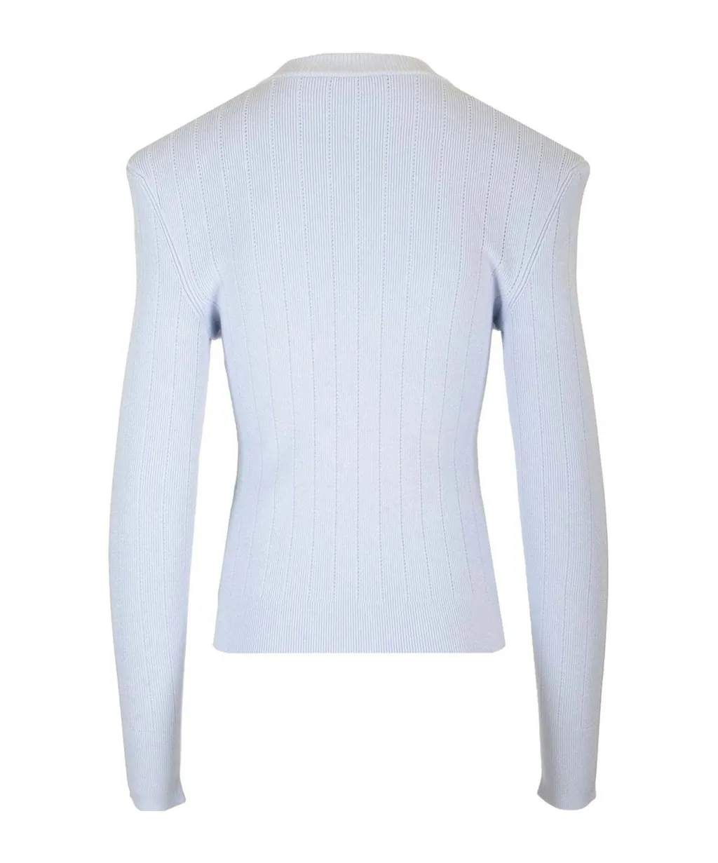 Button Embellished Knitted Jumper