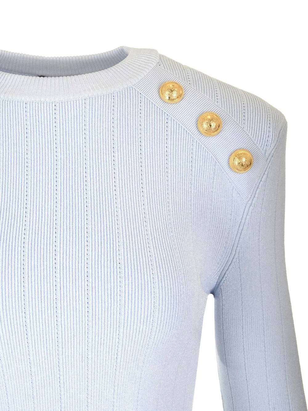 Button Embellished Knitted Jumper