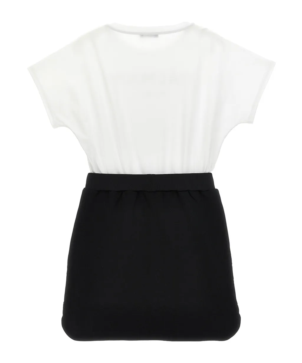 Logo Printed Crewneck Dress