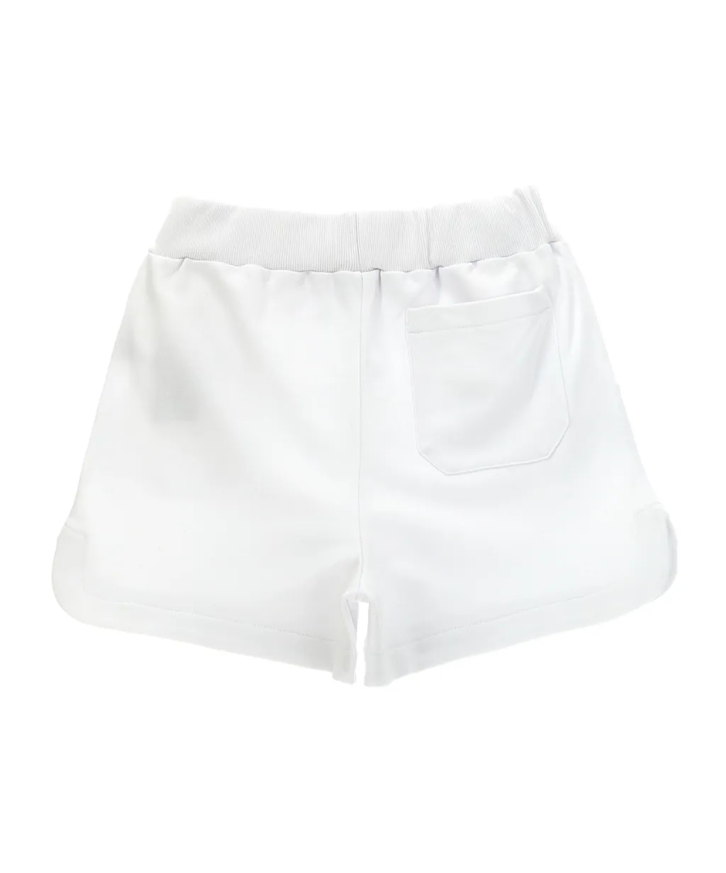 Kids Logo Embossed High Waist Shorts