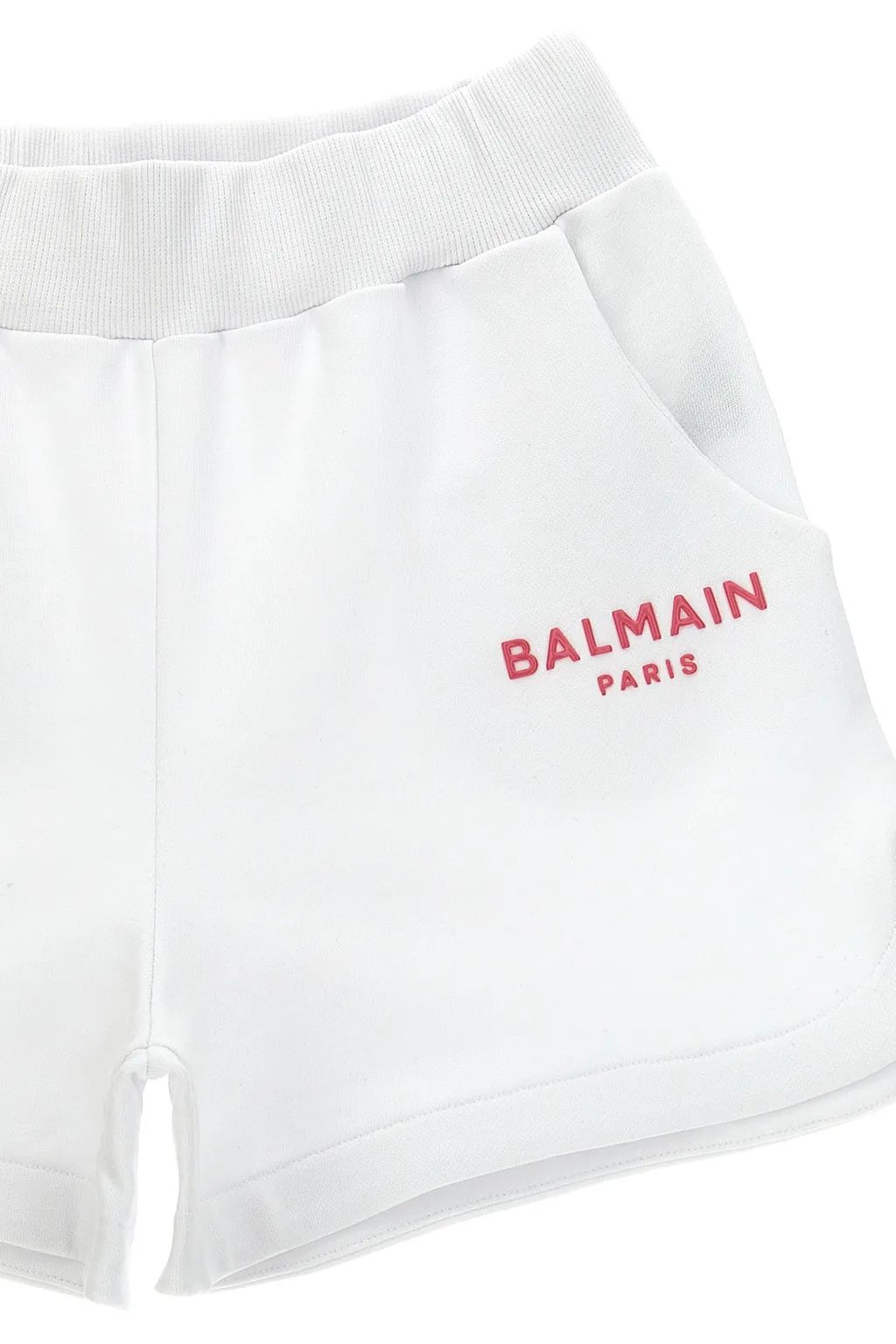 Kids Logo Embossed High Waist Shorts