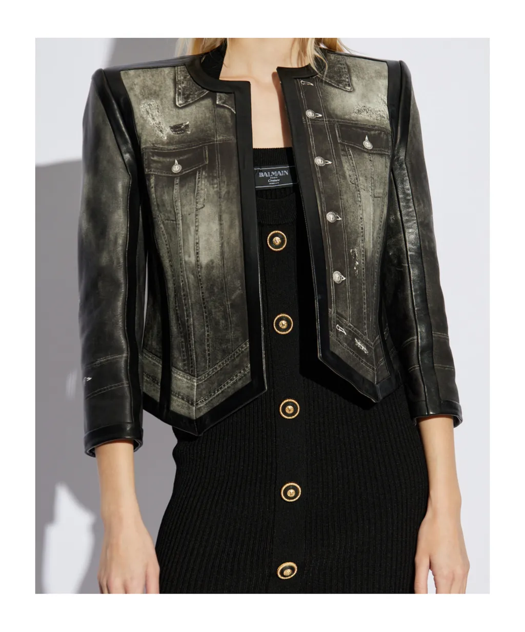 Cropped Leather Jacket