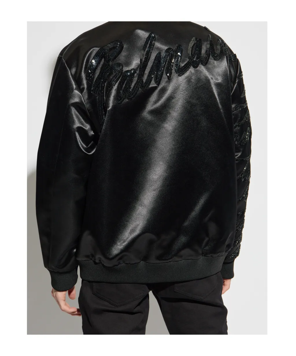 Sequin Embellished Bomber Jacket