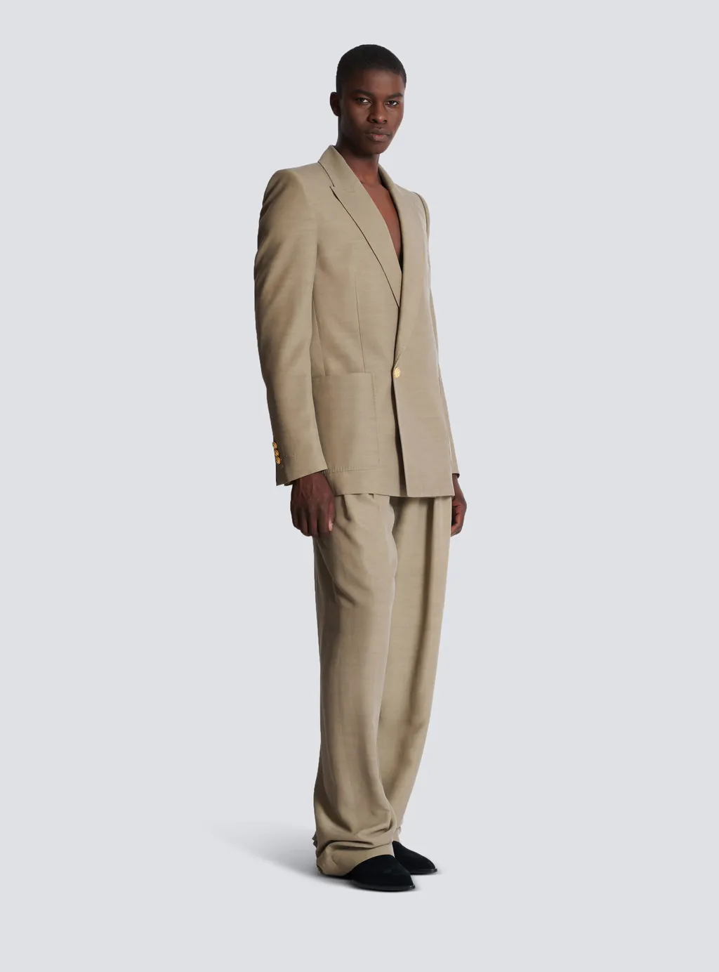 1-Button Tailored Cupro Jacket