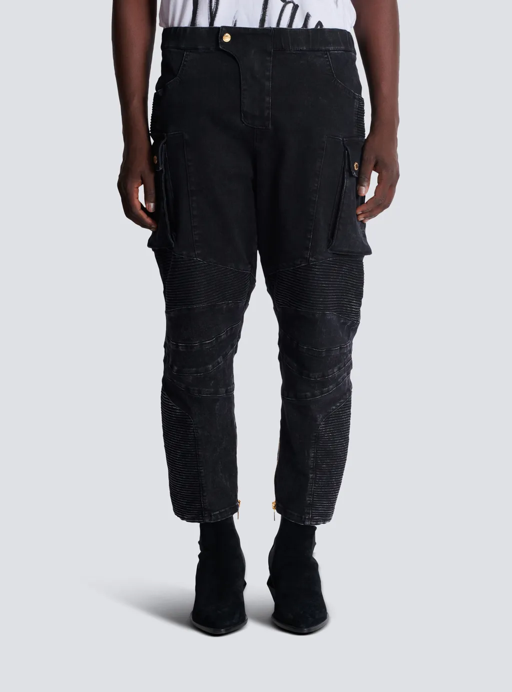 Denim Cargo Jeans