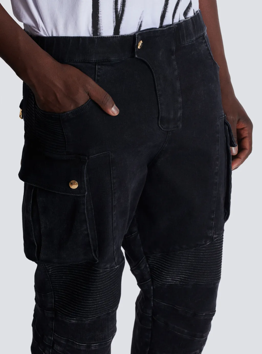 Denim Cargo Jeans