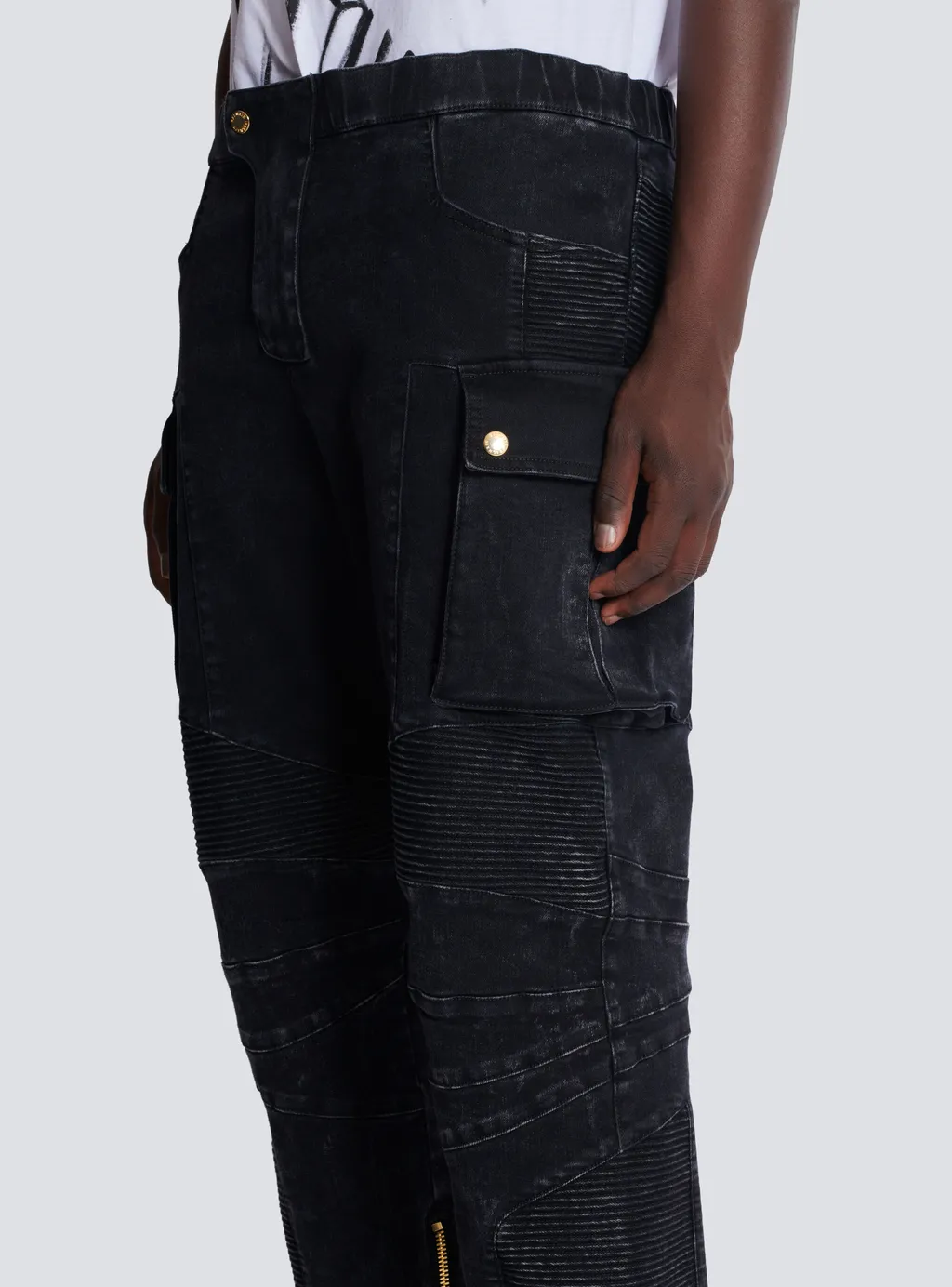 Denim Cargo Jeans