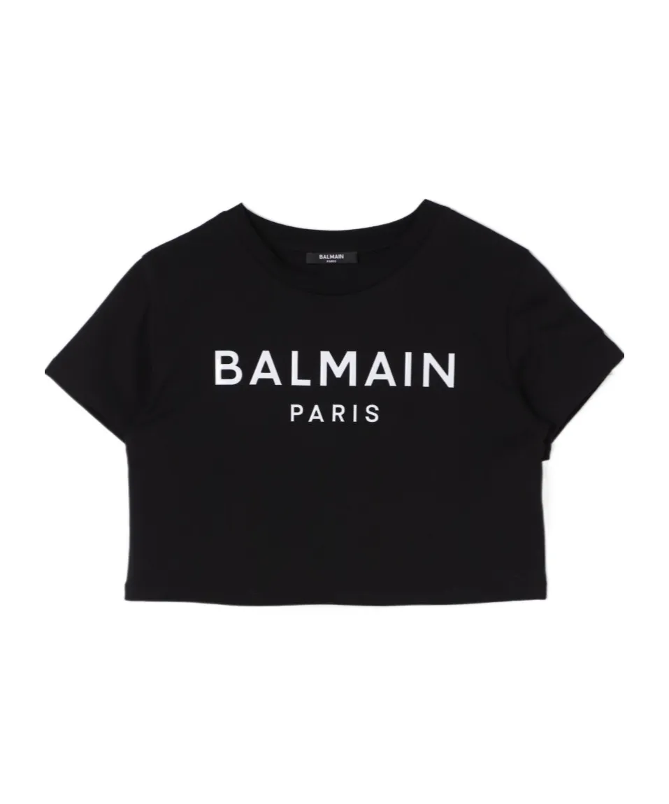 Logo Printed Cropped T-Shirt