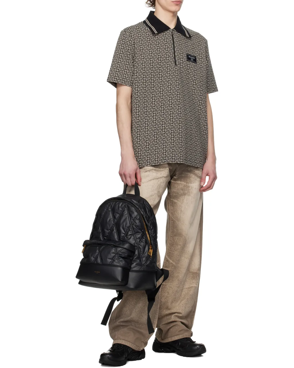Quilted Nylon Backpack