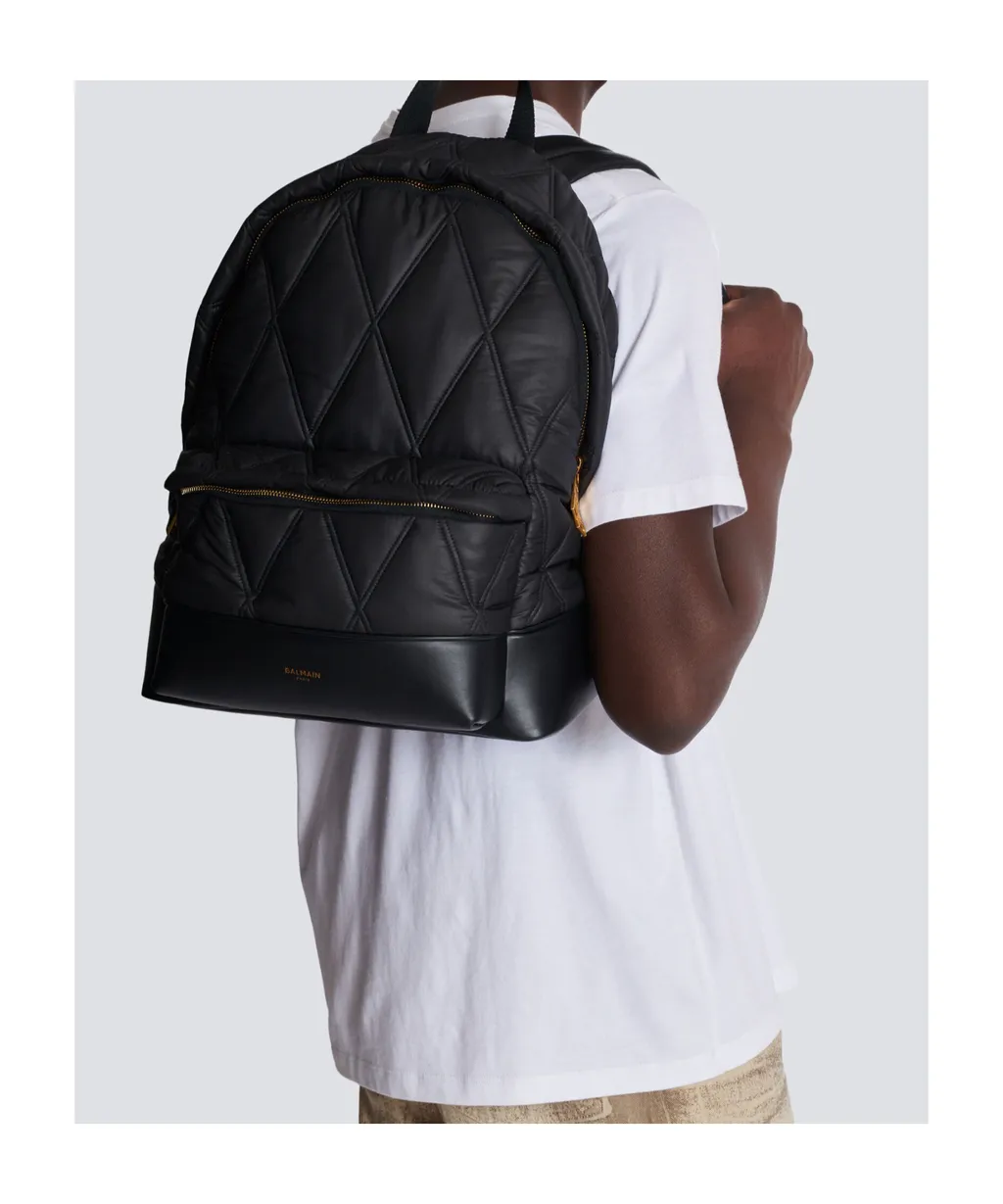 Quilted Nylon Backpack