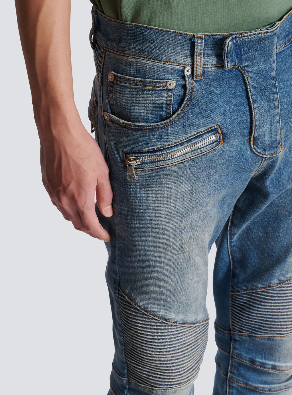 Slim-Fit Biker Jeans