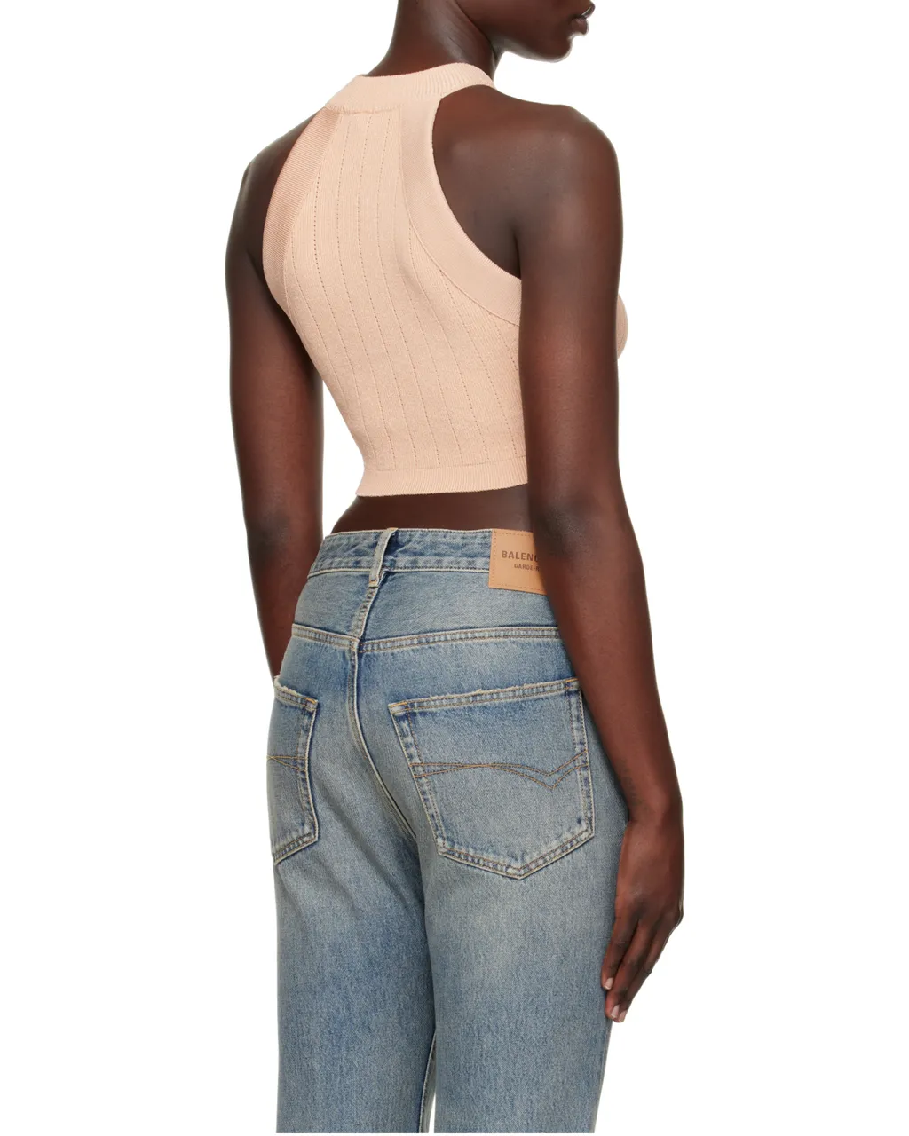 Halterneck Knit Cropped Top