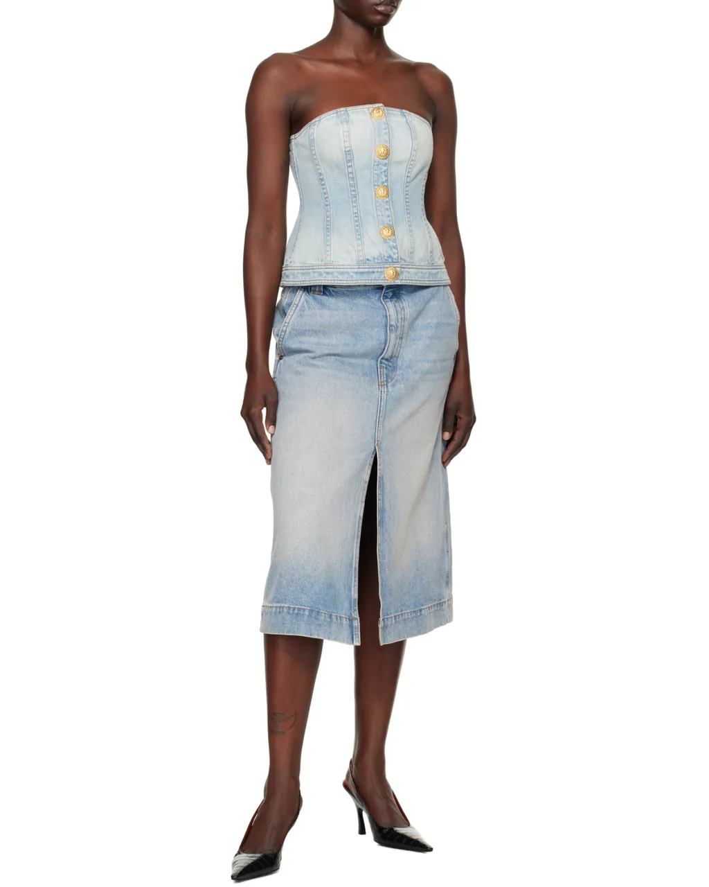 Denim Corset Top