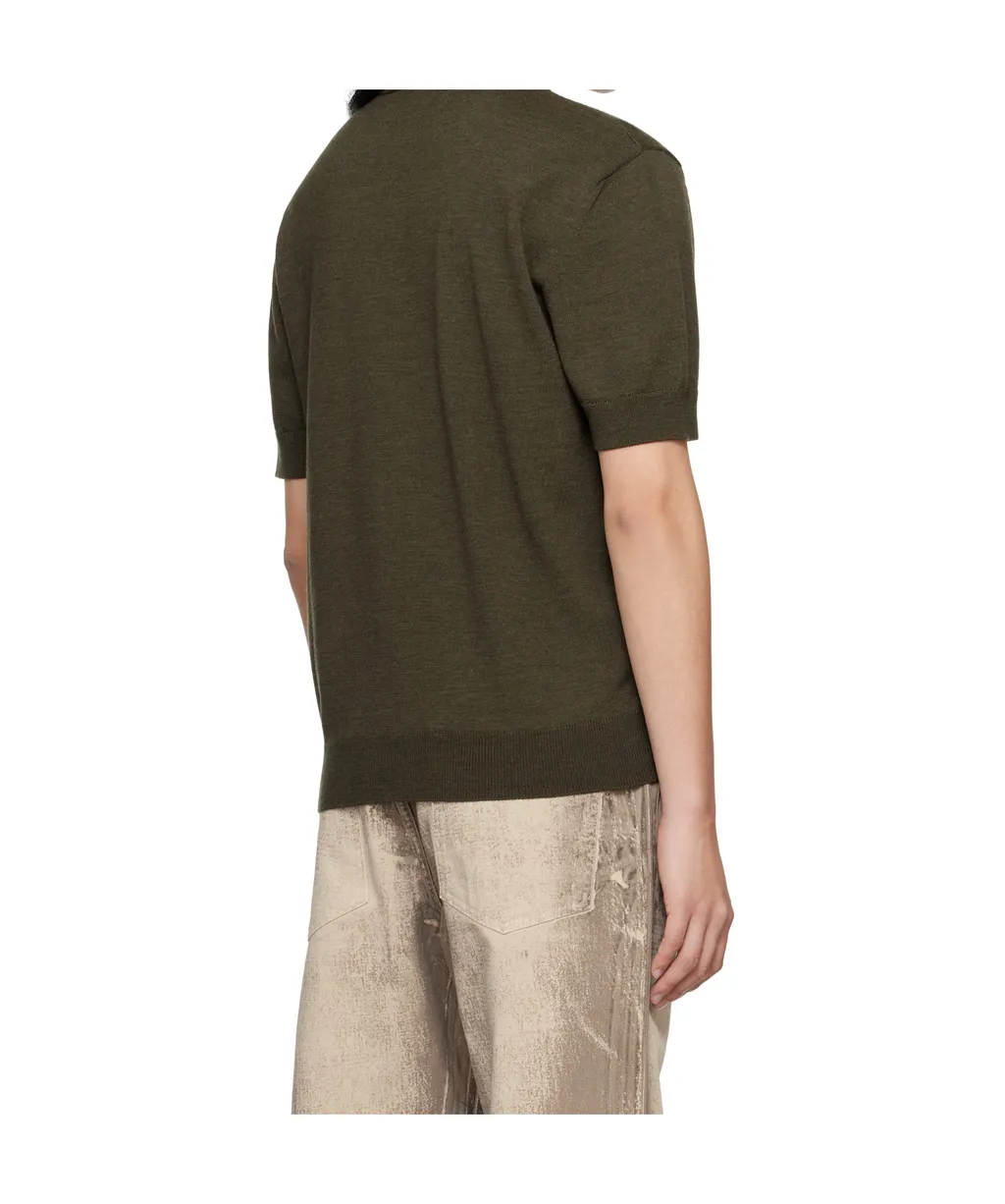 Knitted Round Collar T-Shirt
