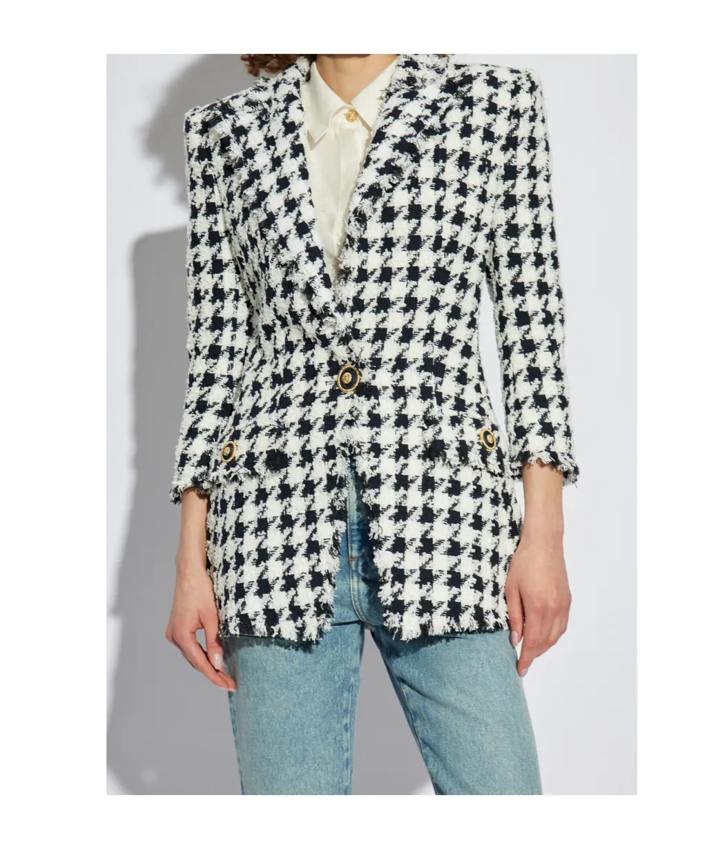 Single Breasted Tweed Blazer
