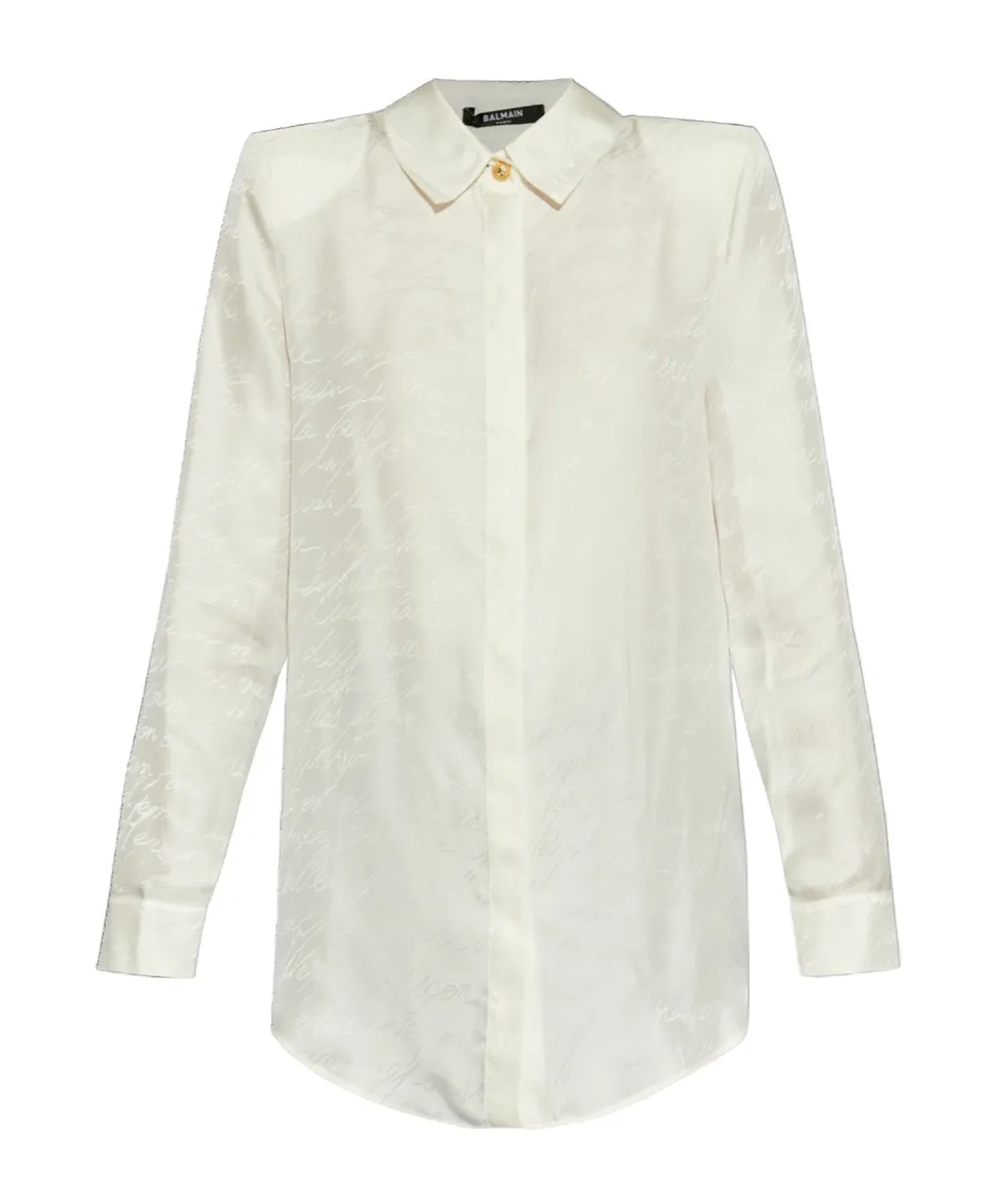 Long Sleeved Jacquard Patterned Shirt
