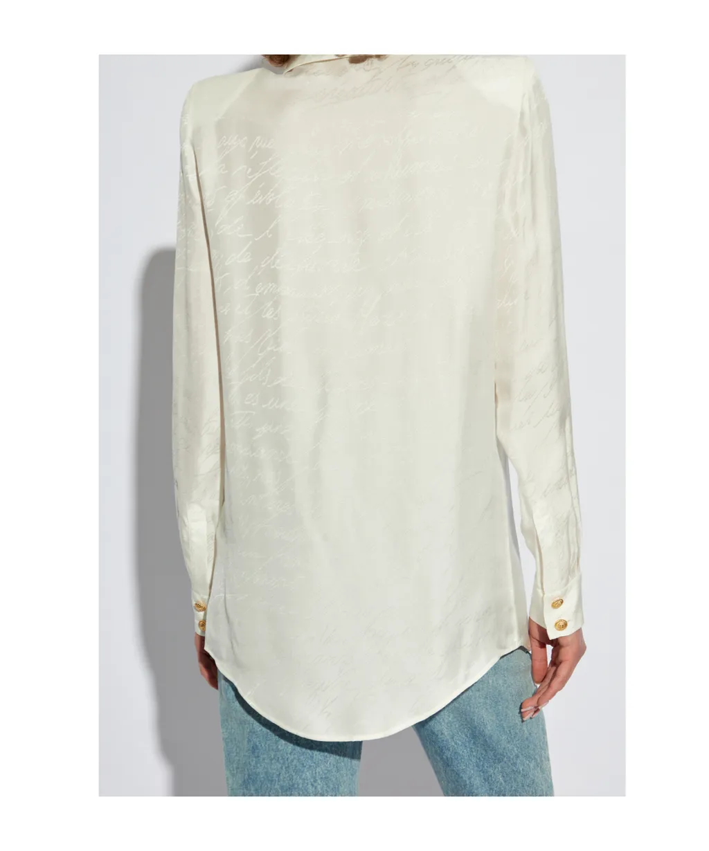 Long Sleeved Jacquard Patterned Shirt