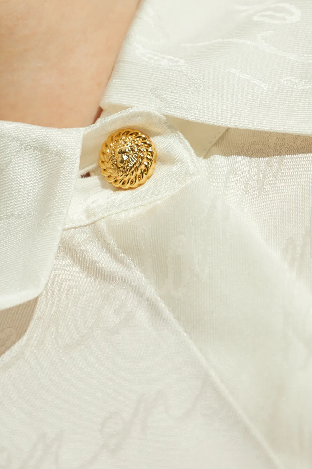 Long Sleeved Jacquard Patterned Shirt