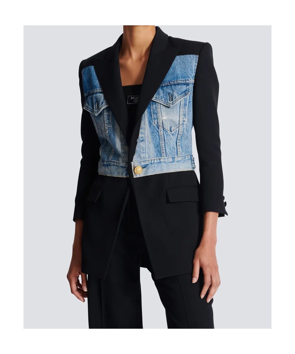 1-Button Panelled Jacket