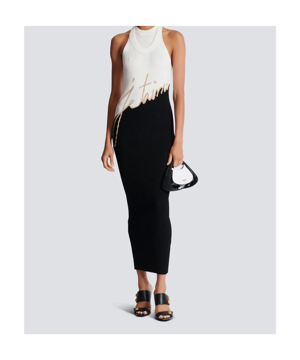 Love Letter Jacquard Long Knit Dress