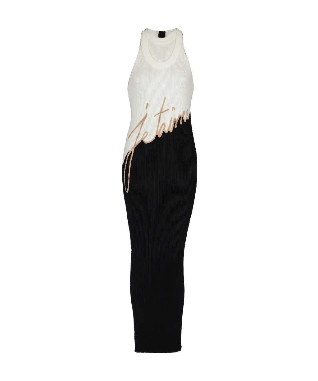 Love Letter Jacquard Long Knit Dress