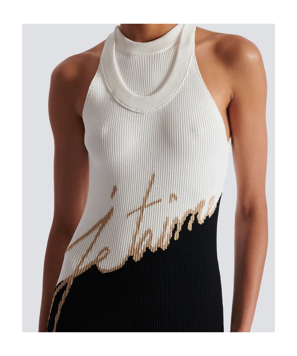 Love Letter Jacquard Long Knit Dress