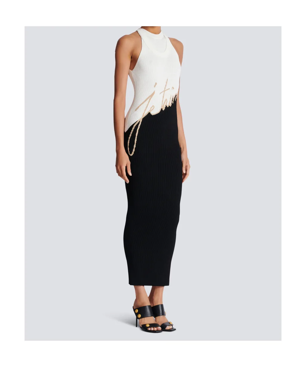 Love Letter Jacquard Long Knit Dress