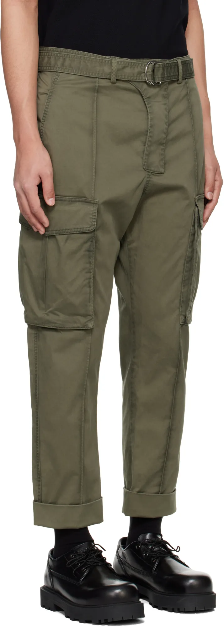 Cropped Cargo Trousers