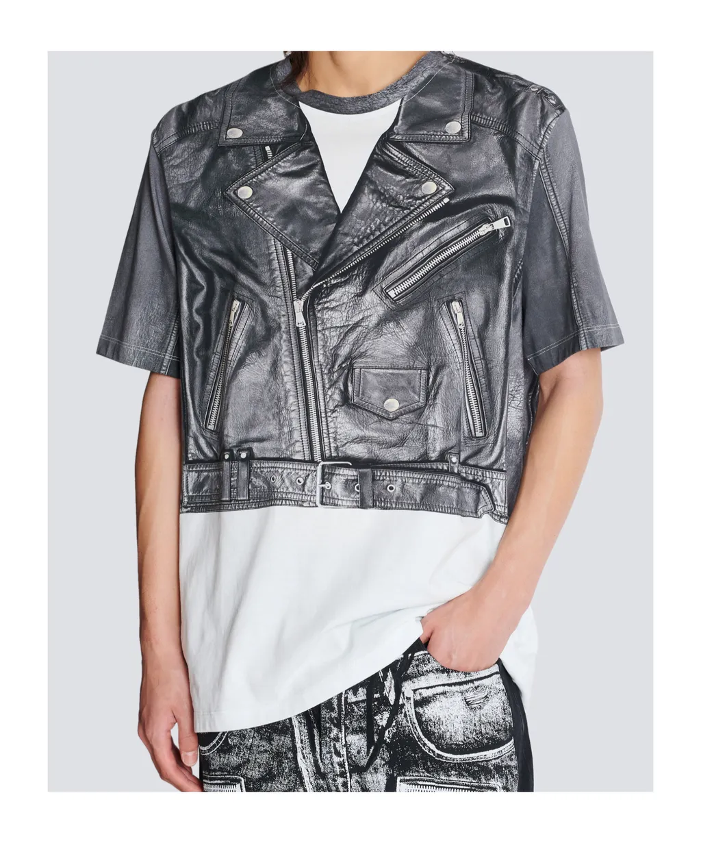 Biker Jacket Print T-Shirt