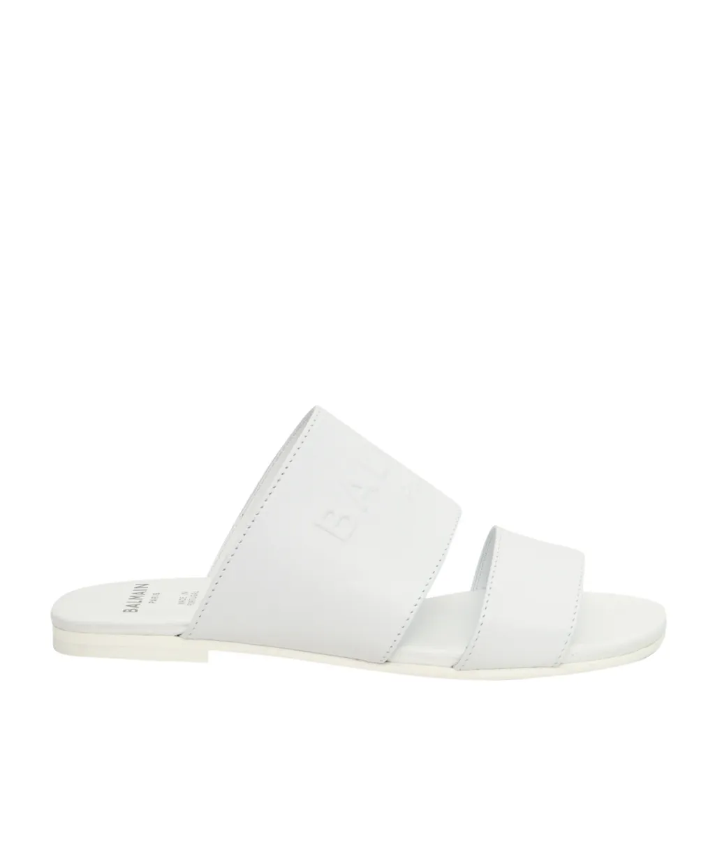 Logo Embossed Slip-On Sandals