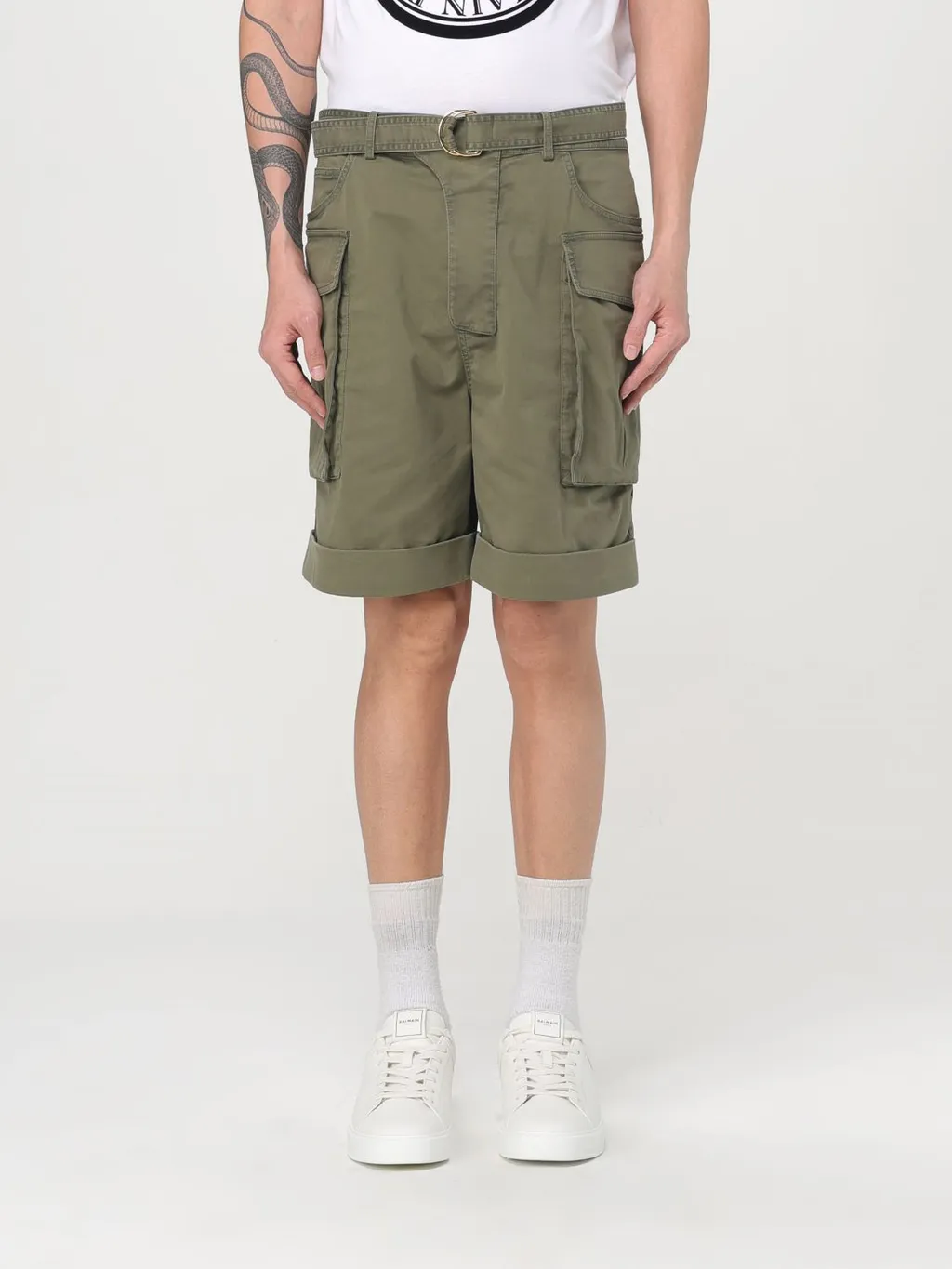 Turn-Up Hem Cargo Shorts