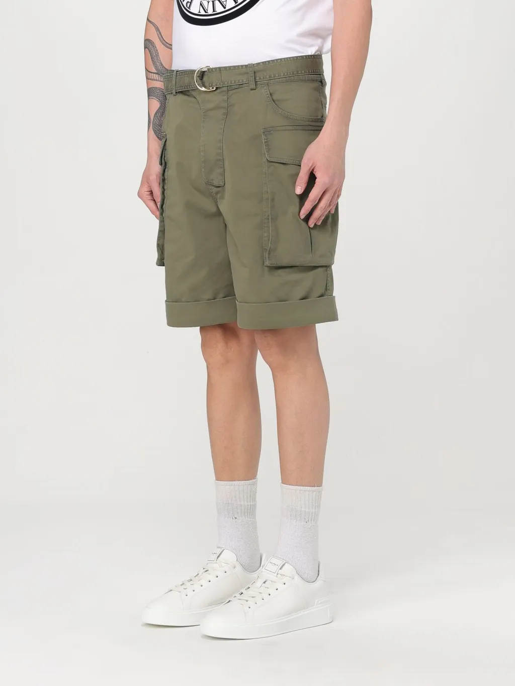 Turn-Up Hem Cargo Shorts
