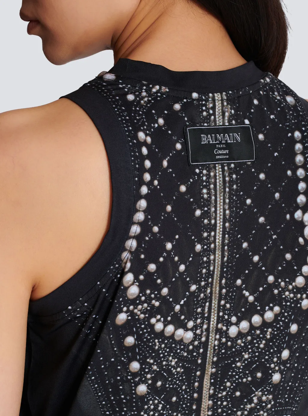 Faux Embroidery Print Soft Tank Top