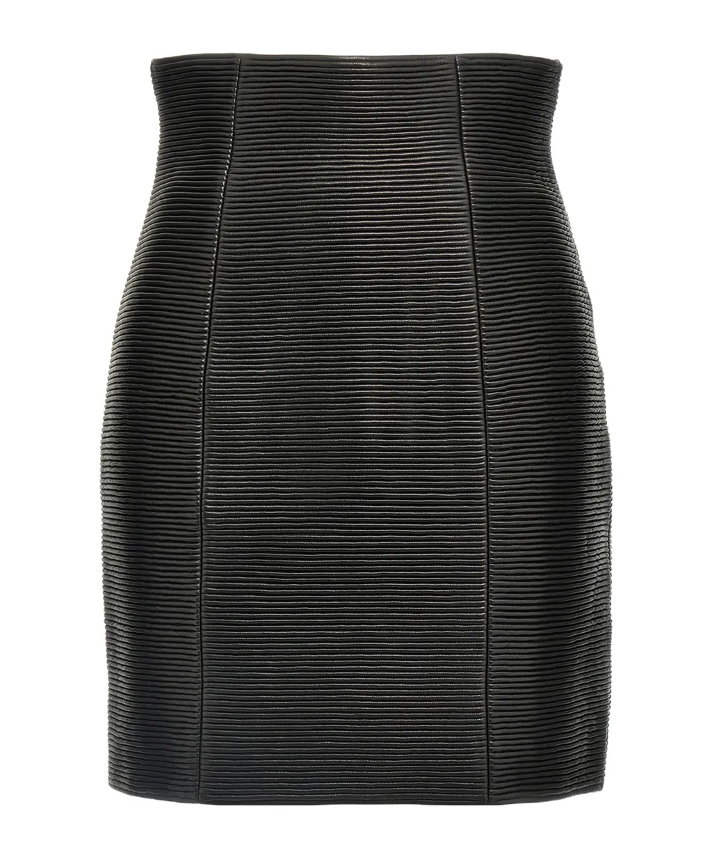 Hw Rolled High-Waist Mini Skirt