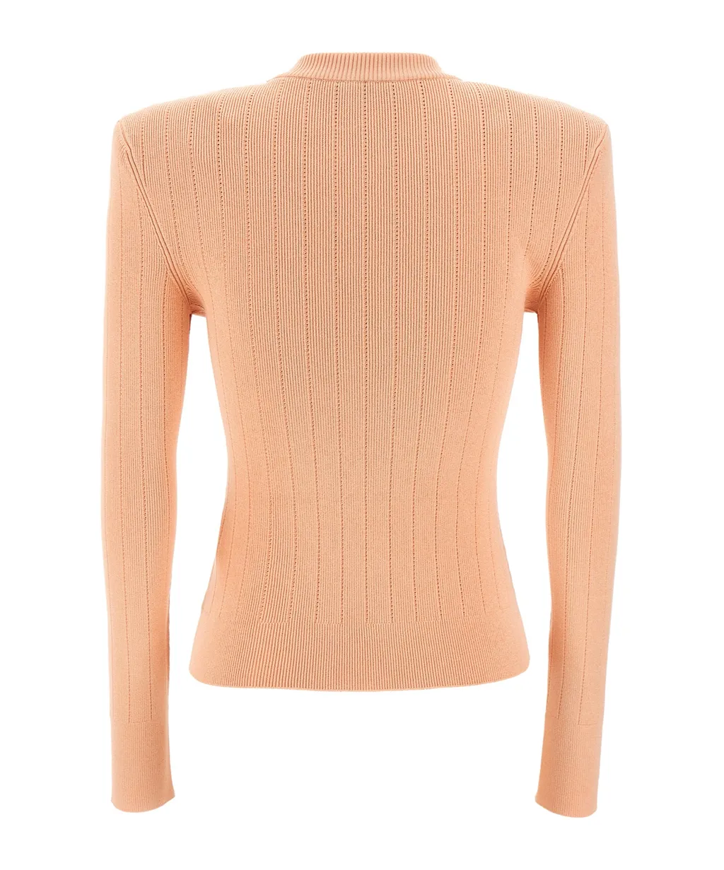 Button Embellished Knitted Jumper