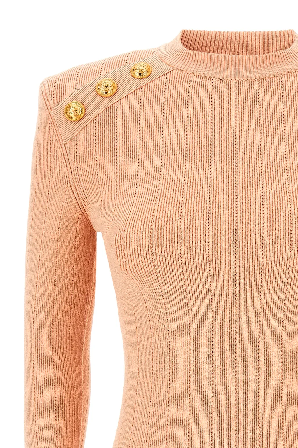 Button Embellished Knitted Jumper