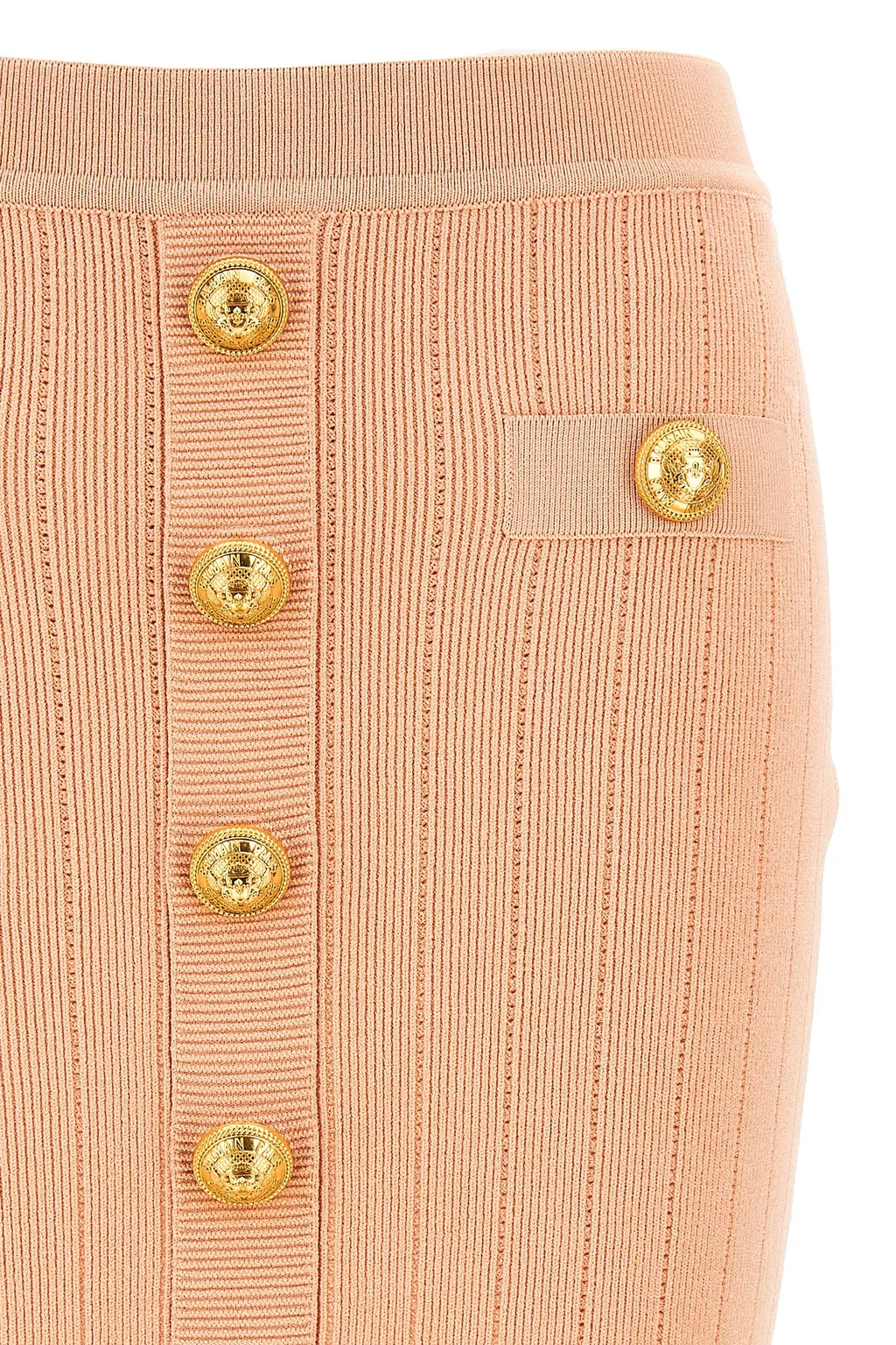 Button Detailed High-Rise Mini Skirt