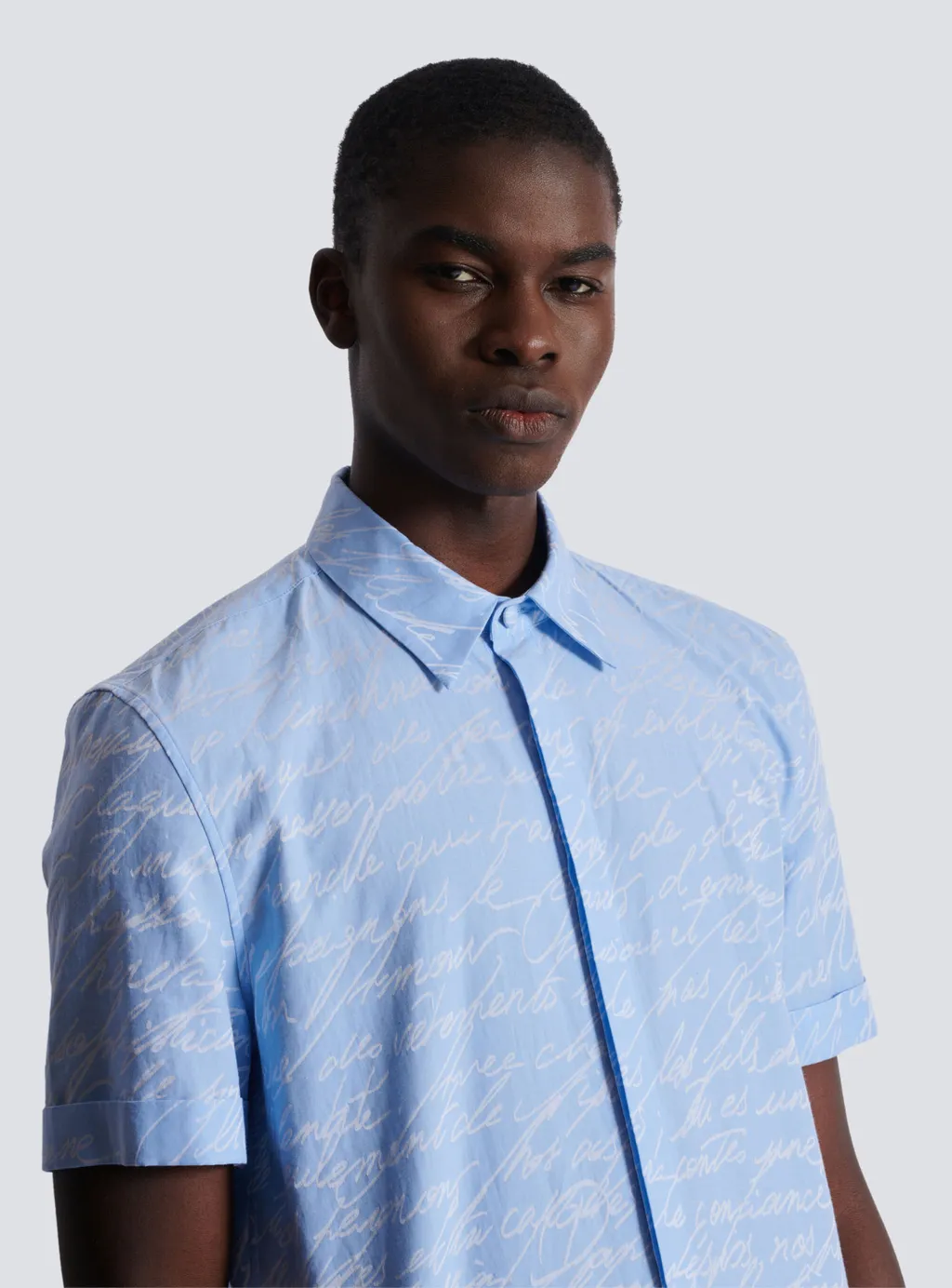 Jacquard Shirt With Print Love Letter
