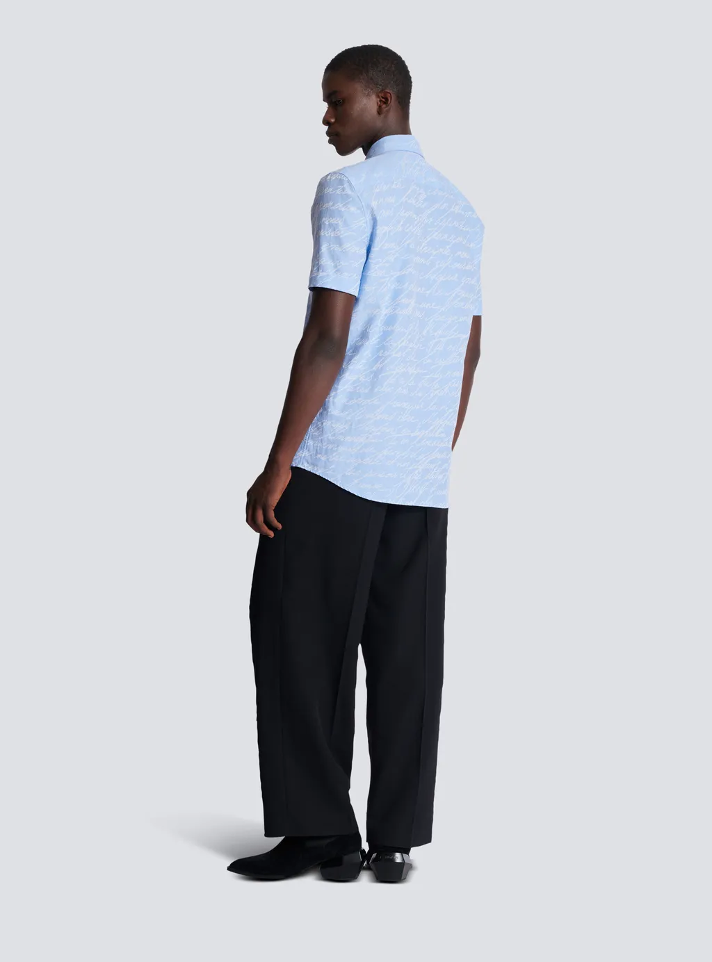 Jacquard Shirt With Print Love Letter