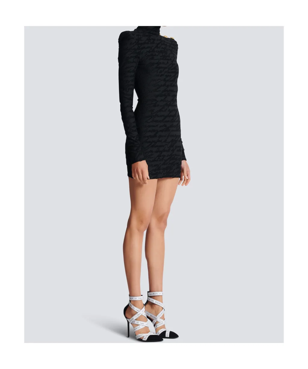 Love Letter Jacquard Short Knit Dress