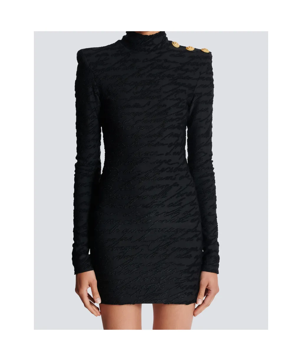 Love Letter Jacquard Short Knit Dress
