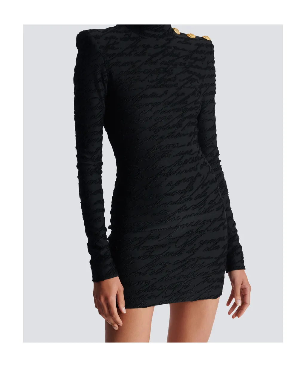 Love Letter Jacquard Short Knit Dress