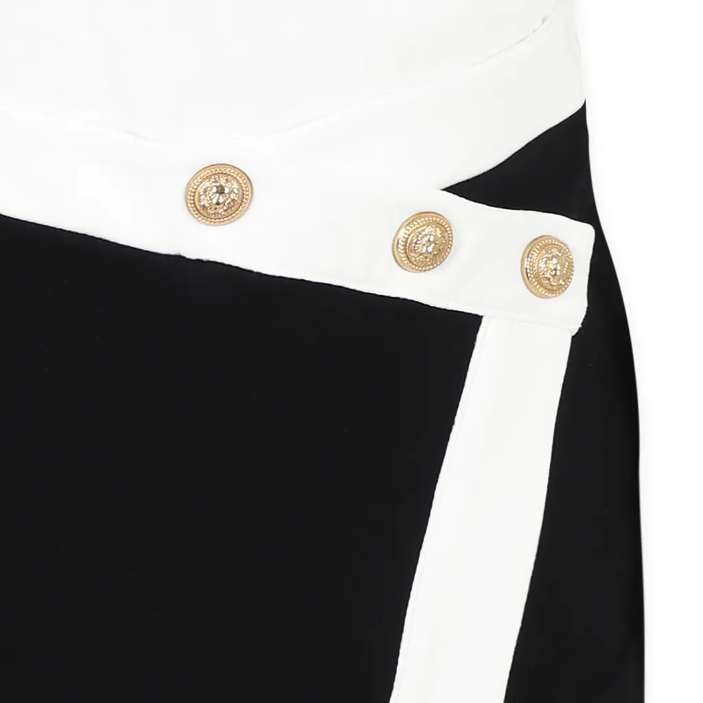 Logo Printed Panelled Dress