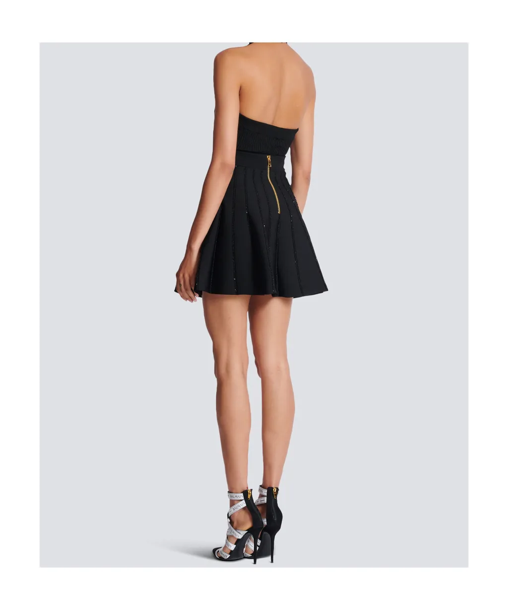 Sparkly Flared Knit Skirt