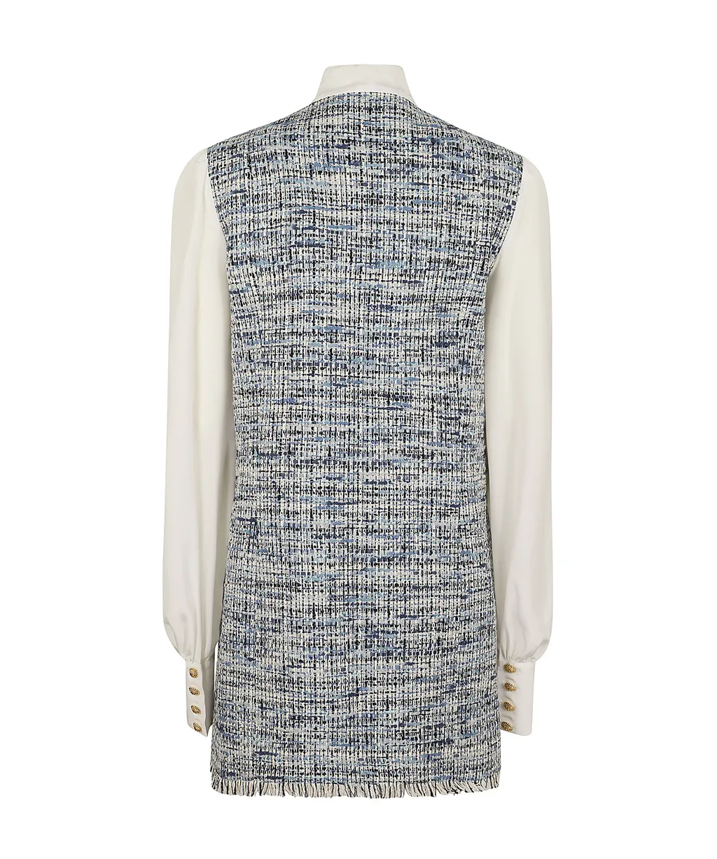 Pussy Bow Tweed Dress