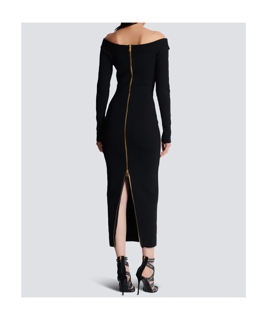 Long Plain Knit Dress