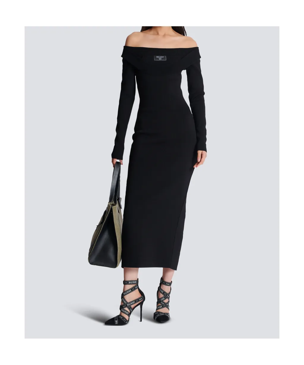 Long Plain Knit Dress