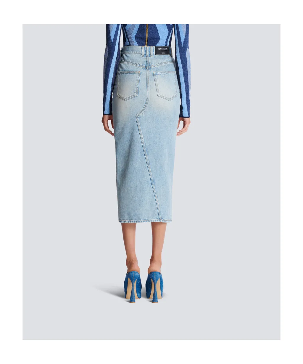 Denim Midi Skirt