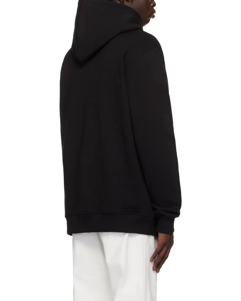 Flocked-Logo Drawstring Hoodie